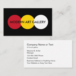 Tarjeta De Visita Cartas de negocios de la moderna galería de arte