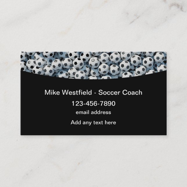 Tarjeta De Visita Cartas de negocios de la pelota de fútbol (Anverso)