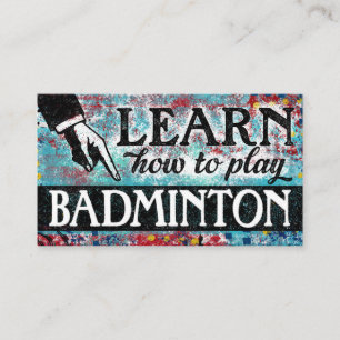 Tarjeta De Visita Cartas de negocios de las lecciones de Badminton -
