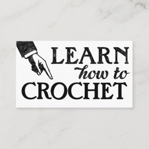 Tarjeta De Visita Cartas de negocios de lecciones de crocheting - Gu
