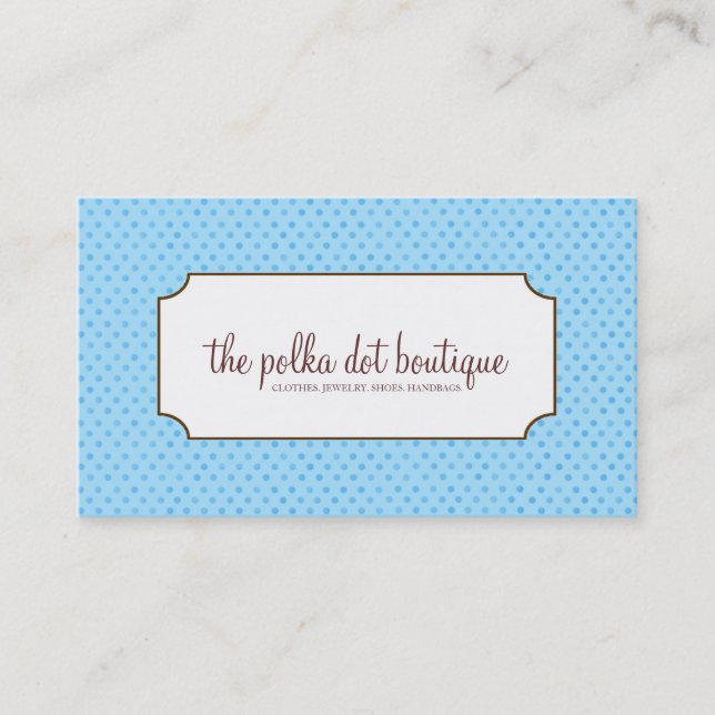 Tarjeta De Visita Cartas de negocios de los puntos de polka (Anverso)