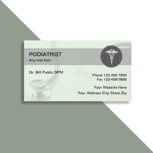 Tarjeta De Visita Cartas de negocios de medicina moderna para podiat
