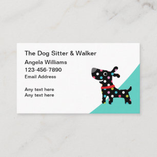 Tarjeta De Visita Cartas de negocios de moda en el sitio de un perro