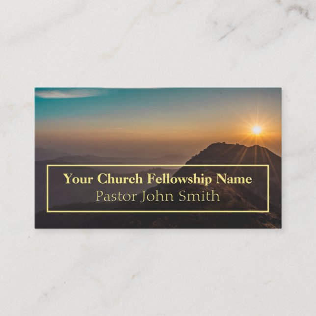 Tarjeta De Visita Cartas de negocios de Pastor de la Iglesia del Ama (Anverso)