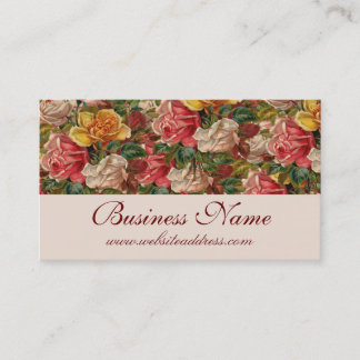 Tarjeta De Visita Cartas de negocios de Rosas antiguos con temas de 