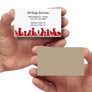Tarjeta De Visita Cartas de negocios de temas de perro