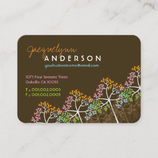 Tarjeta De Visita Cartas de negocios de Woodland Nature Treons Four 
