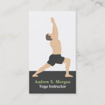 Cartas de negocios de yoga para entrenador masculi