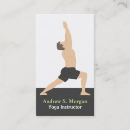 Tarjeta De Visita Cartas de negocios de yoga para entrenador masculi