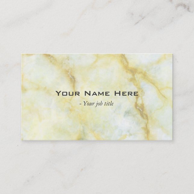 Tarjeta De Visita Cartas de negocios simples de piedra de mármol ama (Anverso)