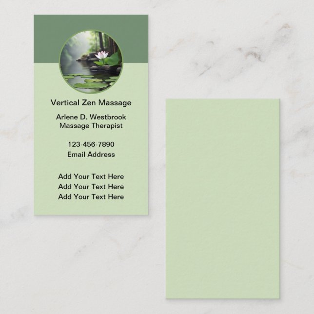 Tarjeta De Visita Cartas de negocios sobre el tema de la naturaleza  (Anverso / Reverso)