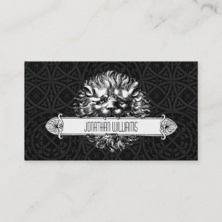 Tarjeta De Visita Cartas de negocios únicas de león blanco y negro