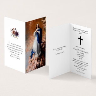Tarjeta De Visita Cartas de oración católicas   Concepción inmaculad