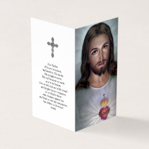 Tarjeta De Visita Cartas de oración católicas   Devoción del Sagrado