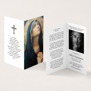 Tarjeta De Visita Cartas de oración católicas   Madre celestial