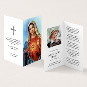 Tarjeta De Visita Cartas de oración católicas   María del Sagrado Co