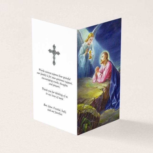 Tarjeta De Visita Cartas de oración católicas | Oración de Jesucrist (Exterior)