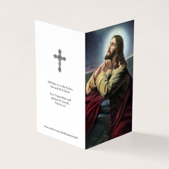 Tarjeta De Visita Cartas de oración católicas | Oración de Jesús 1 (Exterior)