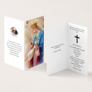 Tarjeta De Visita Cartas de oración católicas   Rosarios