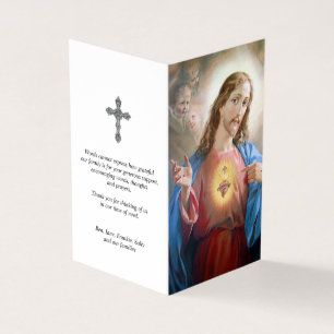 Tarjeta De Visita Cartas de oración católicas   Sagrado Corazón