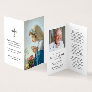 Tarjeta De Visita Cartas de oración católicas Vierge au Chapelet