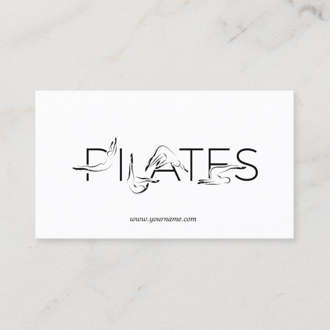 Tarjeta De Visita Cartas de Pilates Instructores de Pilates (Anverso)
