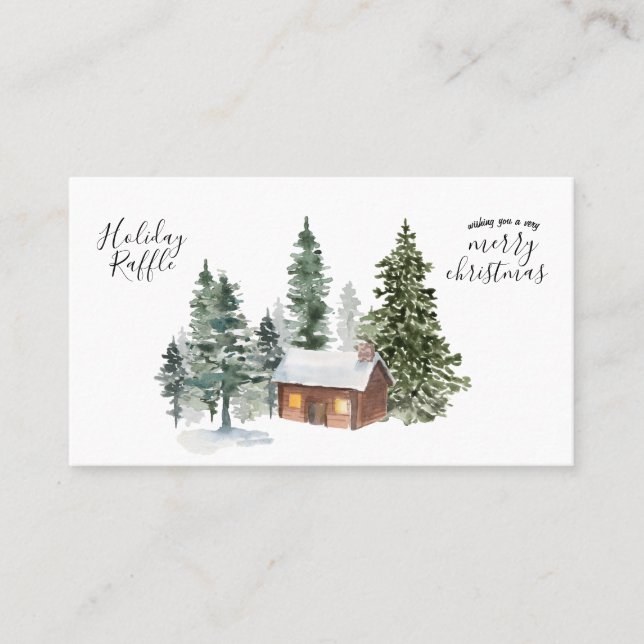 Tarjeta De Visita Cartas de Raffle para Navidades de ferias forestal (Anverso)