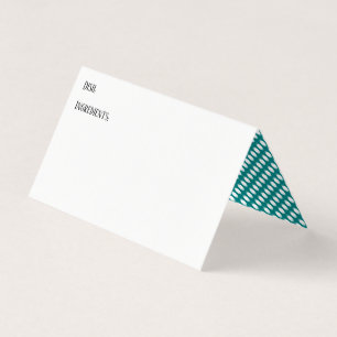 Tarjeta De Visita Cartas de recetas para la comida para la pasta con
