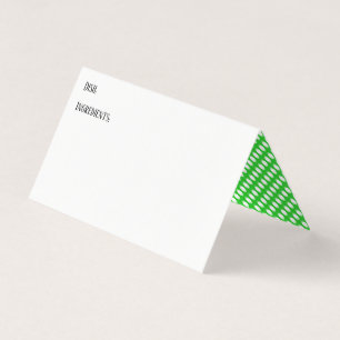 Tarjeta De Visita Cartas de recetas para la pasta de leche y polka b