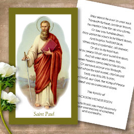 Tarjeta De Visita Cartas de simpatía de St Paul Prayer católicas fun