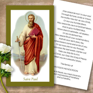 Tarjeta De Visita Cartas de simpatía de St Paul Prayer católicas fun