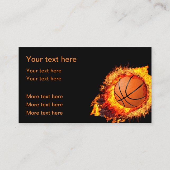 Tarjeta De Visita Cartas Guay Business sobre el tema del baloncesto (Anverso)