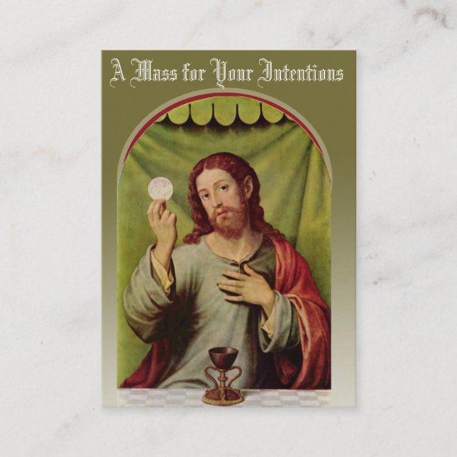 Tarjeta De Visita Cartas sagradas de la oración de la misa católica (Anverso)