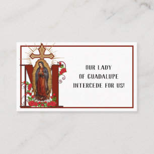 Tarjeta De Visita Cartas sagradas de la Oración Religiosa de Guadalu