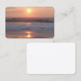 Tarjeta De Visita Carte de visite Coucher de soleil rose plage