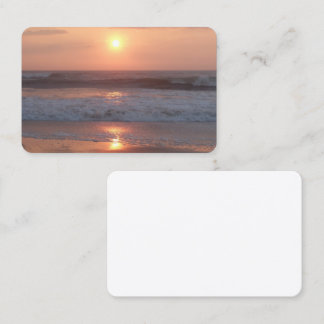 Tarjeta De Visita Carte de visite Coucher de soleil rose plage