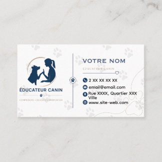 Tarjeta De Visita Carte de visite éducateur canin personnalisable