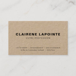 Tarjeta De Visita Carte de visite élégante modèle