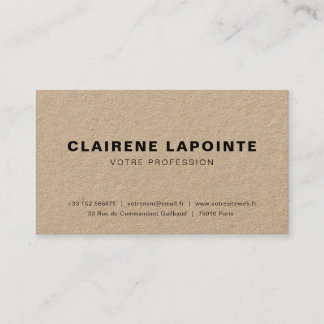 Tarjeta De Visita Carte de visite élégante modèle