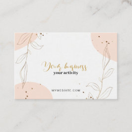 Tarjeta De Visita Carte de visite élégante rose pastel et or