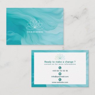 Tarjeta De Visita Carte de visite élégante turquoise pour thérapeute