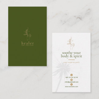 Tarjeta De Visita Carte de visite florale élégante soin énergétique