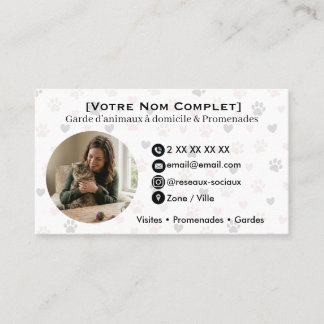 Tarjeta De Visita Carte de visite personnalisable garde d’animaux