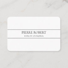 Carte de visite professionnelle blanche et élégant