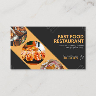 Tarjeta De Visita carte de visite restaurant fast food