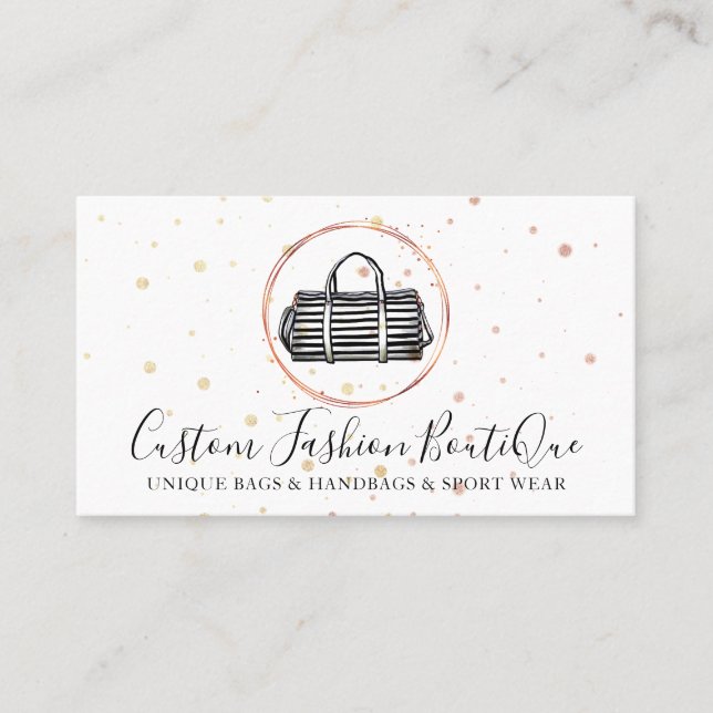 Tarjeta De Visita Cartera de mano boutique de moda femenina (Anverso)