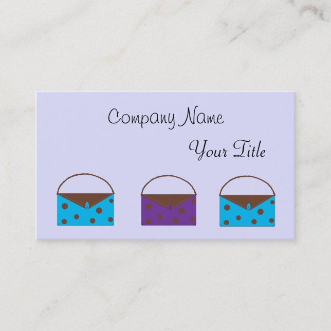 Tarjeta De Visita Carteras Elegantes (Anverso)