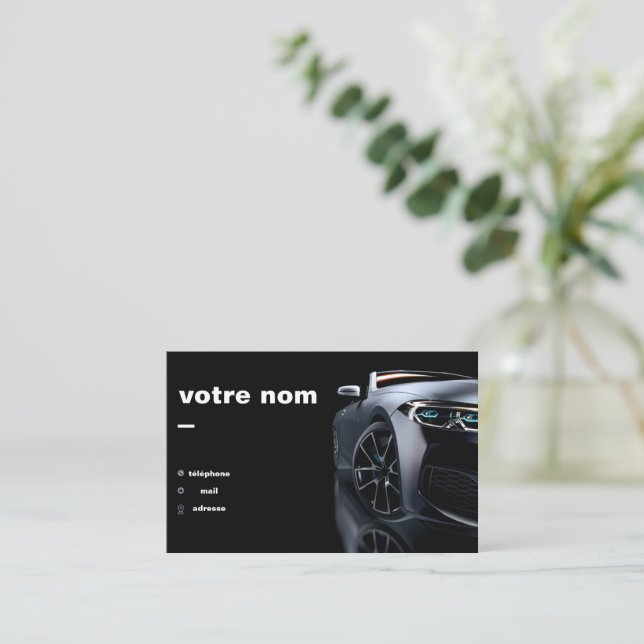 Tarjeta De Visita Cartes de visite automobile personnalisable (Anverso de pie)