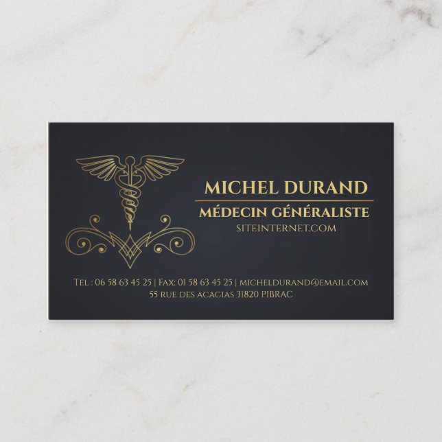 Tarjeta De Visita Cartes de visite Médicales (Anverso)