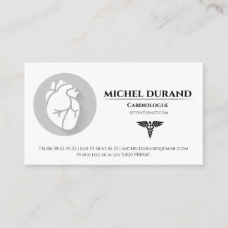 Tarjeta De Visita Cartes de visite Médicales Cardiologue